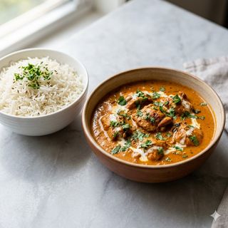 Pollo Mantequilla Con Arroz