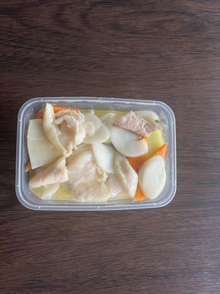 Gnocchi di riso con misto di carne e verdure miste