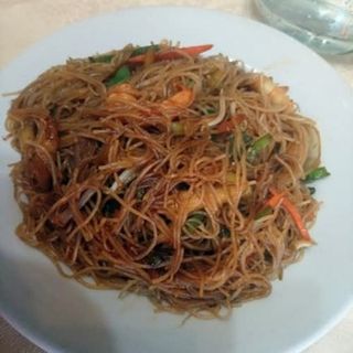 Fideos De Arroz Con Gambas