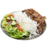 Plato kebab con arroz