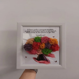 Tablou cu Licheni - La multi ani pentru femei 15x20