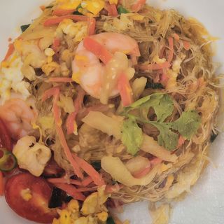 Pad woon sen con gamberetti