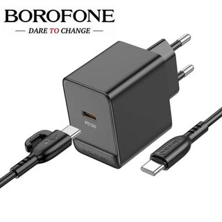 Borofone Bas13a Usb-c To Usb-c Ადაპტერი + Კაბელი Შავი (1მ)