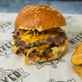 Oklahoma onion Smash burger triple