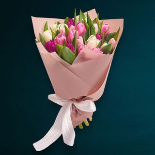 Buchet 25 Lalele Pastel