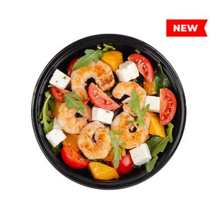 Салат з гарбузом і креветкою