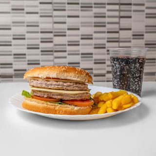 Menù cheeseburger doppio