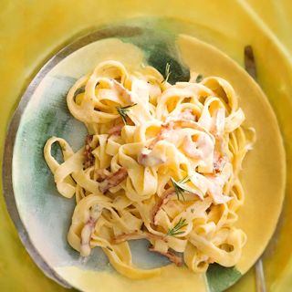 Tagliatelle à la carbonara