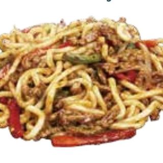 Udon, ternera y verduras
