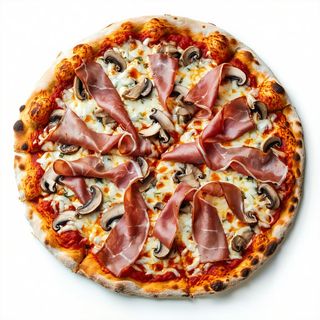 Prosciutto e funghi baby