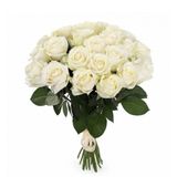 Bouquet de 20 rose blanc