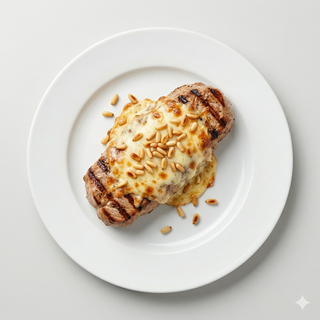 Solomillo De Cerdo Con Queso Y Piñones