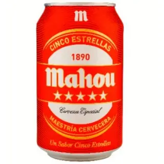 Cerveza Mahou 5 Estrellas Lata (330 Ml.)