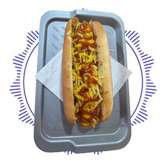 Hotdog Con Queso Y Bacon