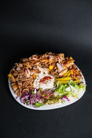 Shaorma de pui la farfurie