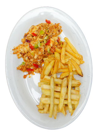 Potatoe Chips and Egg Sauce