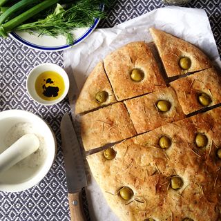 фокачча с оливками