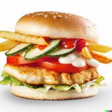 Хамбургер пилешки с яйце