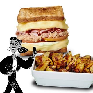 Toast della Casa e Patate al Forno