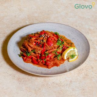 Crap la cuptor cu legume