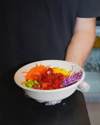 Poke bole veggie