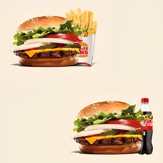 Combo Solo - 2 Whopper Jr + Boisson + Frites Small