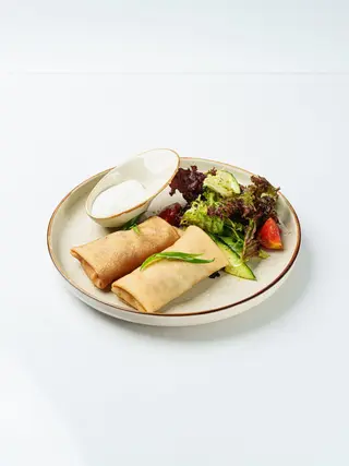 Блины с мясом и греческим йогуртом (250г/50г)