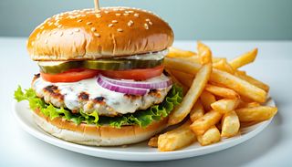 Класически бургер с пилешко месо