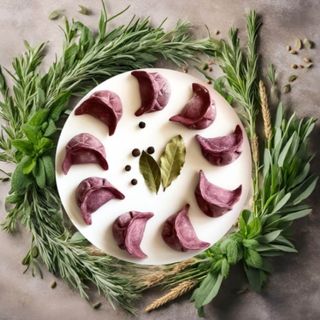 Pierożki z wieprzowiną i śliwką - 9 szt. (gotowane)