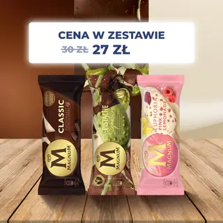 Zestaw 3 patyków Magnum - MAGNUM La Pistache 90ml + MAGNUM Euphoria 90ml + MAGNUM Classic 110ml