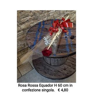 Rosa rossa Equador, confezione singola da 60 cm