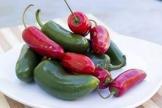 Jalapenos verdi e rossi piccanti