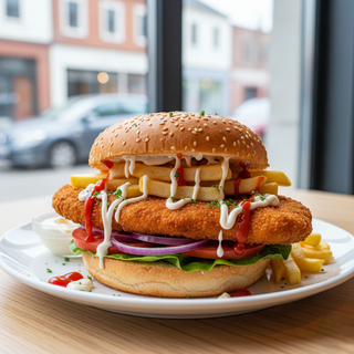 Șnițel de pui la chifla