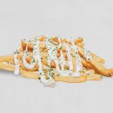 Patatas Bastón Queso Rallado y Hierbas con salsa Alioli 