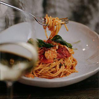 Spaghetti con gamberi