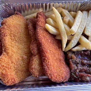 Plat Escalope Pannée +Frite+Salade