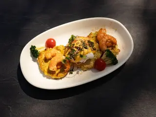 Оладки з цукіні з креветками (400g)