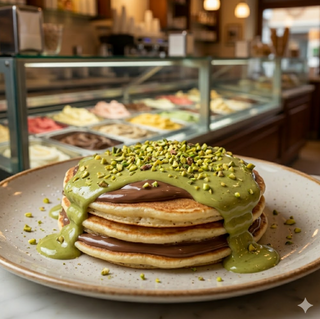 Pan cakes Nutella pistacchio