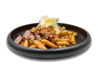 Penne Salsiccia e Melanzana