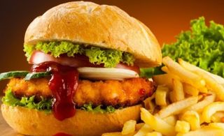 Menú De Hamburguesa De Pollo