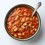 Beans sauce with rice