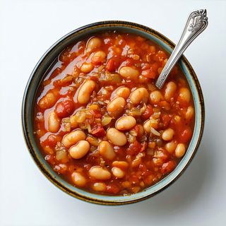 Beans sauce with rice