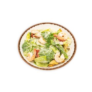 Sałatka cezar z krewetkami