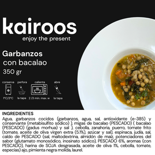 Garbanzos con bacalao (350 gr)