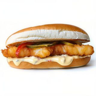 Bocadillo De Bocaditos De Pescado Con Alioli