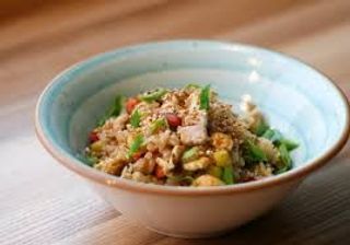 Тяхан с курицей и яйцом