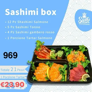 969. Menù sashimi box 21 pezzi