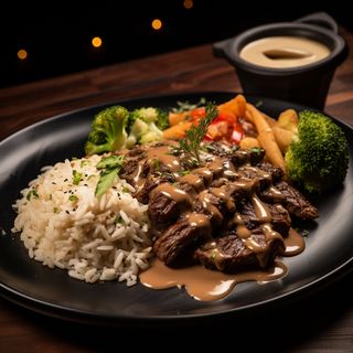 Biftek u sosu od kikirikija 300-350 g