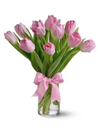 Mazzo di 10 tulipani rosa