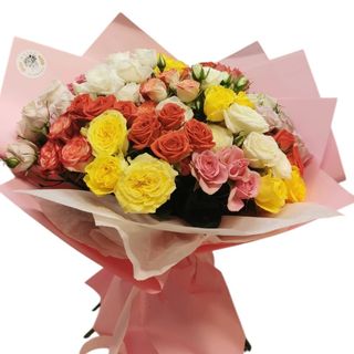 Buchet cu miniroze oranj